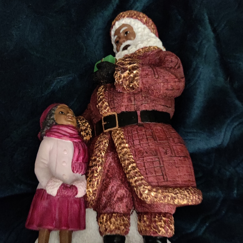 African American Santa figurine